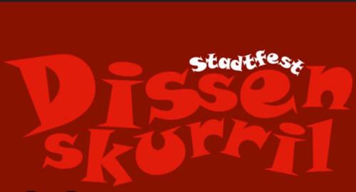 Schriftzug Stadtfest Dissen skurril